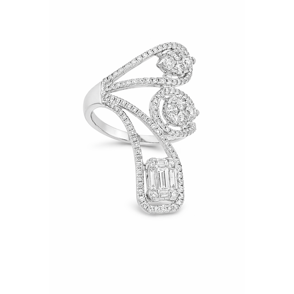 Lady's 14Kt White Gold Diamond Ring – 1.29 Carat Total Weight Mollys Jewelers Brooklyn, NY