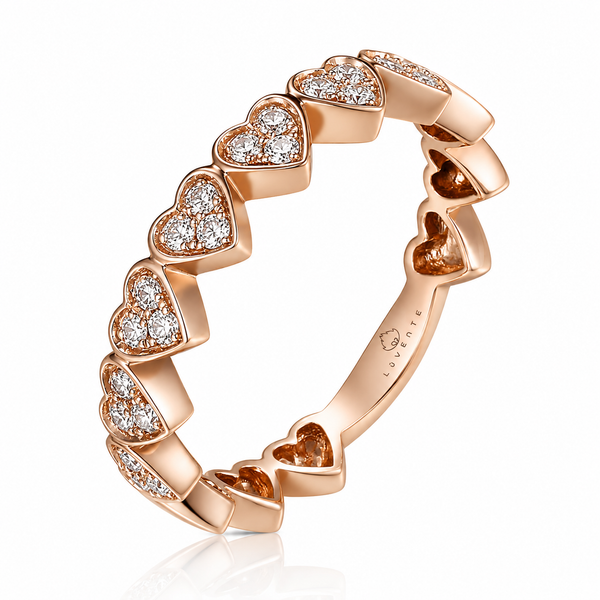 Elegant Heart-Shaped Diamond Ring Mollys Jewelers Brooklyn, NY