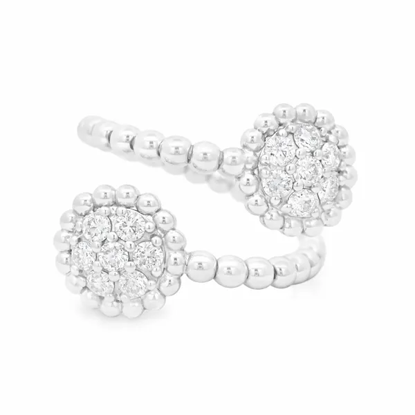 Beaded Duo White Gold Diamond Ring – 0.56 ctw Mollys Jewelers Brooklyn, NY