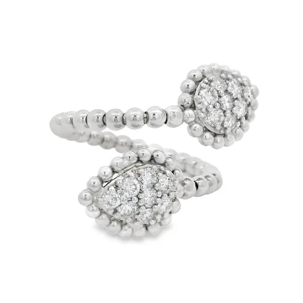 Double Teardrop White Gold Diamond Ring – 0.68 ctw Image 2 Mollys Jewelers Brooklyn, NY