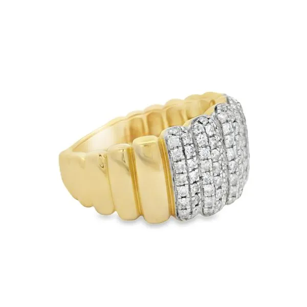 Strata Yellow Gold Diamond Ring – 0.77ct Image 2 Mollys Jewelers Brooklyn, NY