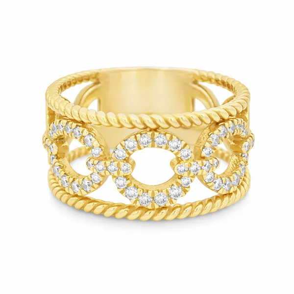 RopeLink 14K Yellow Gold Diamond Ring – 0.36 CTW Mollys Jewelers Brooklyn, NY