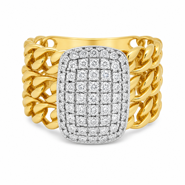Yellow Gold Diamond Ring – ChainLink Shine Mollys Jewelers Brooklyn, NY