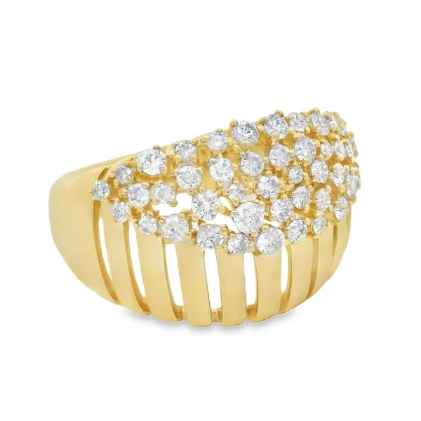 Elegant Gold and Diamond Ring Image 2 Mollys Jewelers Brooklyn, NY