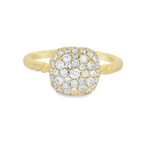 Cushion Cluster Yellow Gold Diamond Ring – 0.71 ctw Image 2 Mollys Jewelers Brooklyn, NY