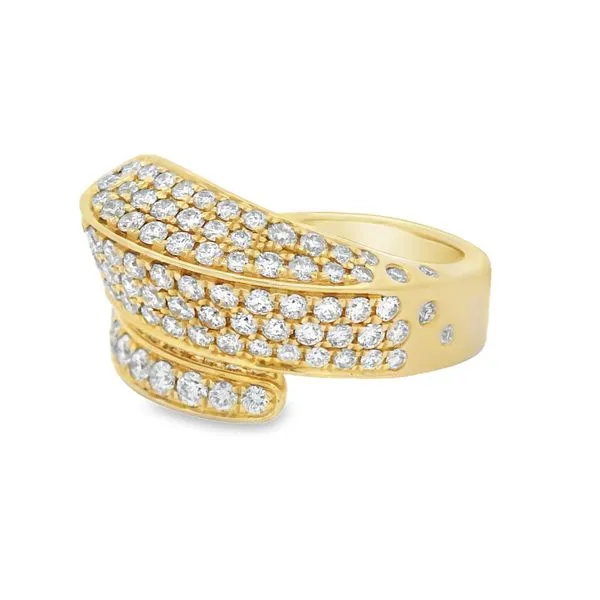 14Kt Yellow Gold Pavé Diamond Wrap Ring – 1.47 Ct Image 2 Mollys Jewelers Brooklyn, NY