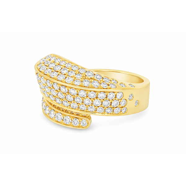 14Kt Yellow Gold Pavé Diamond Wrap Ring – 1.47 Ct Image 2 Mollys Jewelers Brooklyn, NY