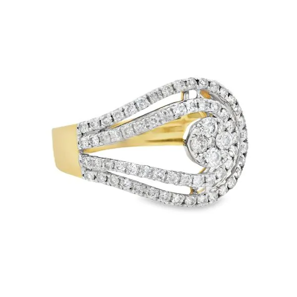 RadiantCurl 14K Yellow Gold Diamond Ring – 0.77 CTW Image 2 Mollys Jewelers Brooklyn, NY