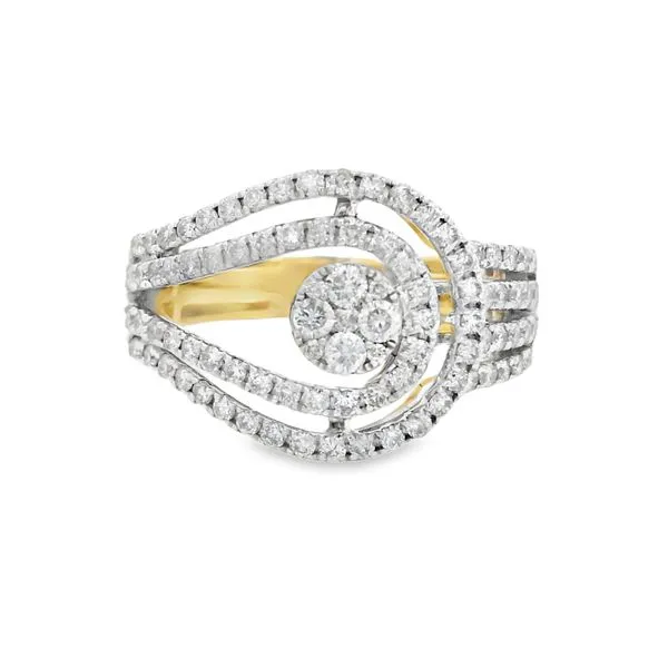 RadiantCurl 14K Yellow Gold Diamond Ring – 0.77 CTW Mollys Jewelers Brooklyn, NY