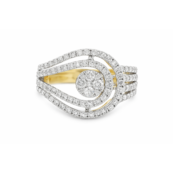RadiantCurl 14K Yellow Gold Diamond Ring – 0.77 CTW Mollys Jewelers Brooklyn, NY