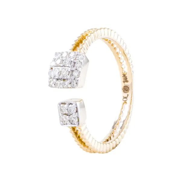 Yellow Gold Open Diamond Ring – 0.22ct Mollys Jewelers Brooklyn, NY