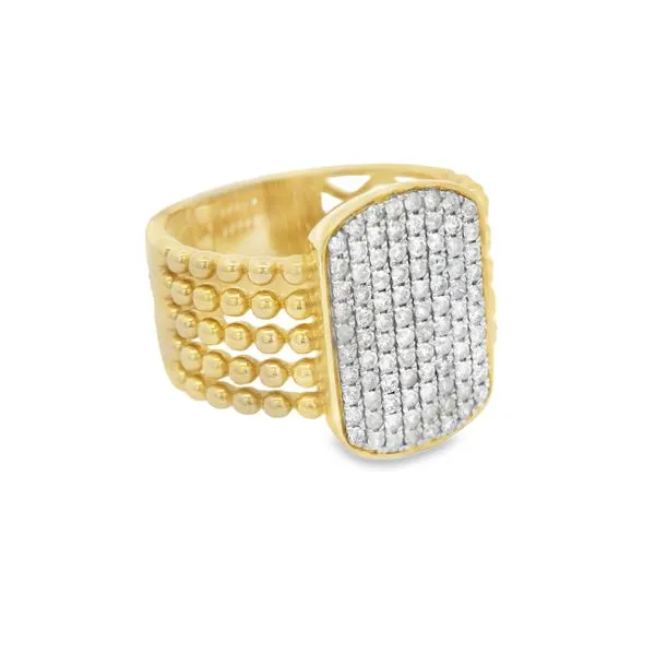 GridGlow Yellow Gold Diamond Ring – 0.47ct Image 2 Mollys Jewelers Brooklyn, NY
