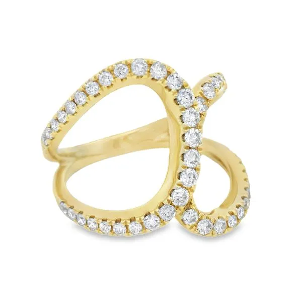 Loop Curve Yellow Gold Diamond Ring – 0.75 ctw Image 2 Mollys Jewelers Brooklyn, NY