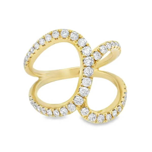 Loop Curve Yellow Gold Diamond Ring – 0.75 ctw Mollys Jewelers Brooklyn, NY