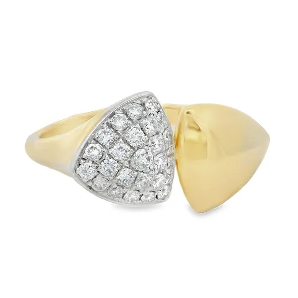 14Kt Yellow Gold Open Diamond Bypass Ring – 0.41 Ct Unique Design Image 2 Mollys Jewelers Brooklyn, NY