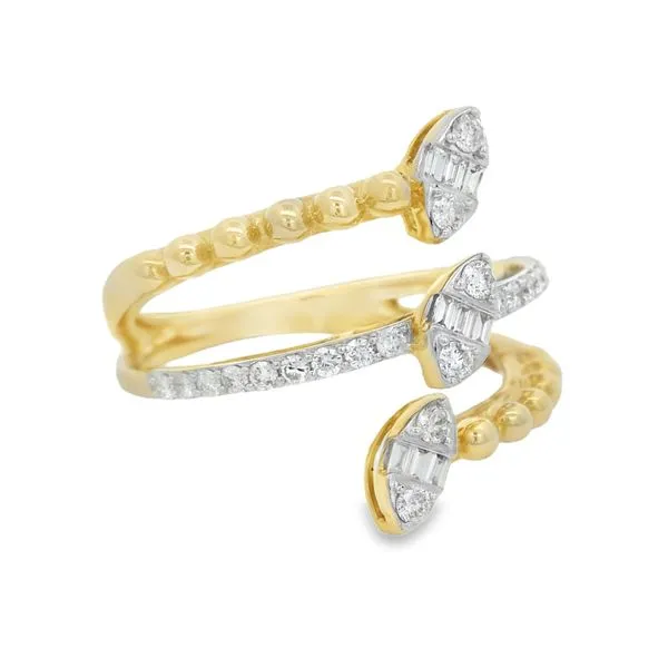 ArrowWrap 14K Yellow Gold Diamond Ring – 0.33 CTW Image 2 Mollys Jewelers Brooklyn, NY