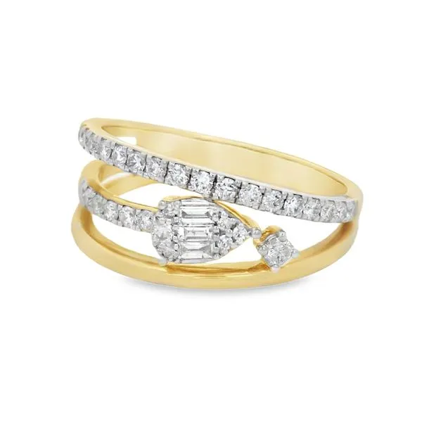 Yellow Gold Mirage Diamond Ring – 0.37ct Mollys Jewelers Brooklyn, NY