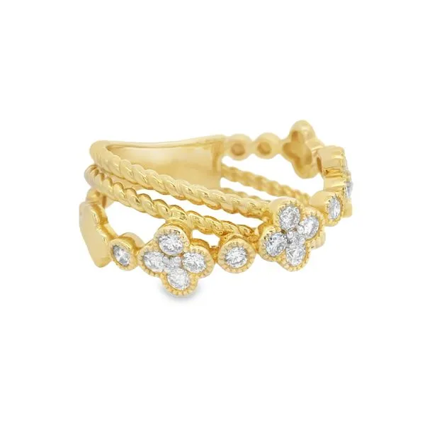 FloraTwist Yellow Gold Diamond Ring – 0.56ct Image 2 Mollys Jewelers Brooklyn, NY