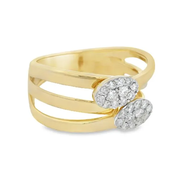 TwinOval 14K Yellow Gold Diamond Ring – 0.35 CTW Image 2 Mollys Jewelers Brooklyn, NY