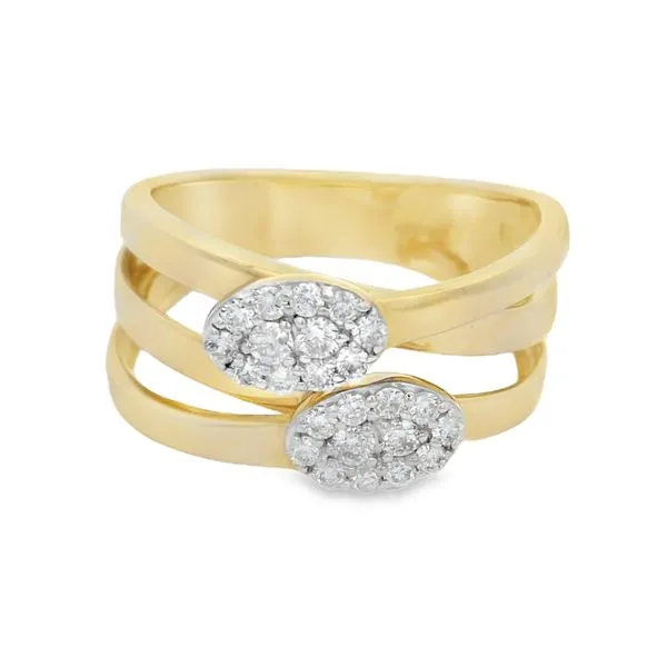 TwinOval 14K Yellow Gold Diamond Ring – 0.35 CTW Mollys Jewelers Brooklyn, NY