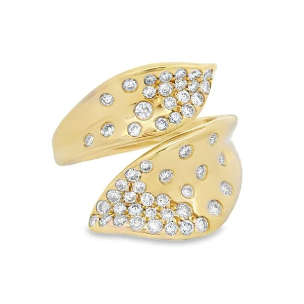 14Kt Yellow Gold Wrap Ring – 0.74 Ct Diamond Scatter Design Mollys Jewelers Brooklyn, NY