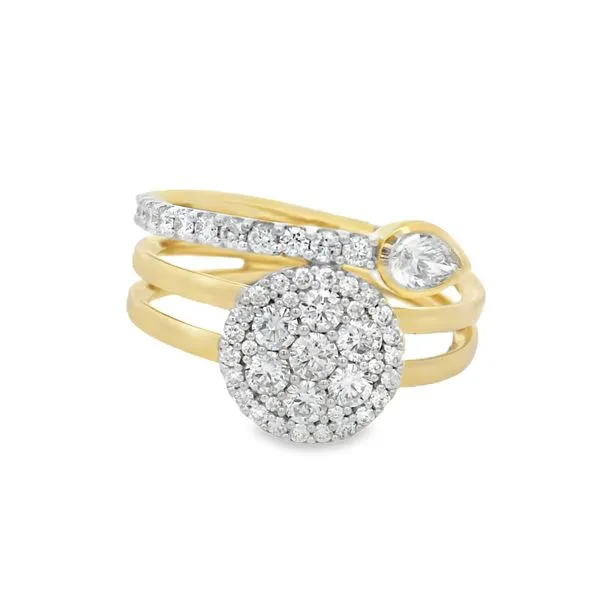 Yellow Gold Diamond Ring – Orbit Spark Mollys Jewelers Brooklyn, NY