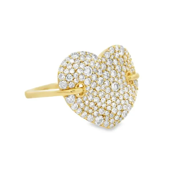 Yellow Gold Heart Diamond Ring – LoveGlow Image 2 Mollys Jewelers Brooklyn, NY
