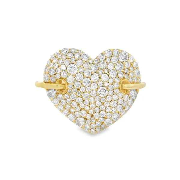 Yellow Gold Heart Diamond Ring – LoveGlow Mollys Jewelers Brooklyn, NY