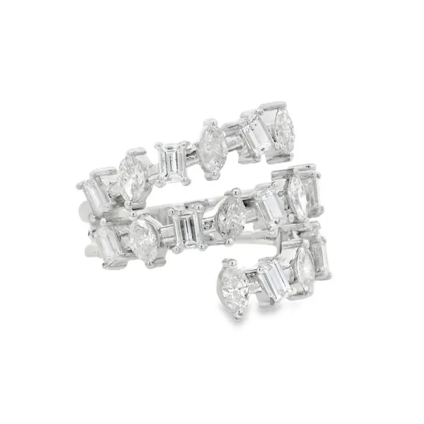 White Gold Diamond Ring – Marquise Emerald Fusion Image 2 Mollys Jewelers Brooklyn, NY