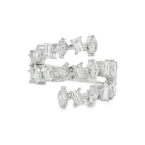 White Gold Diamond Ring – Marquise Emerald Fusion Mollys Jewelers Brooklyn, NY