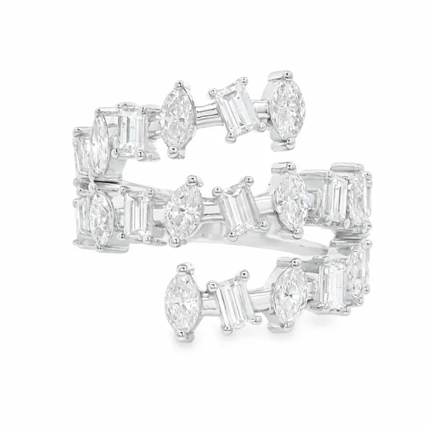 White Gold Diamond Ring – Marquise Emerald Fusion Mollys Jewelers Brooklyn, NY