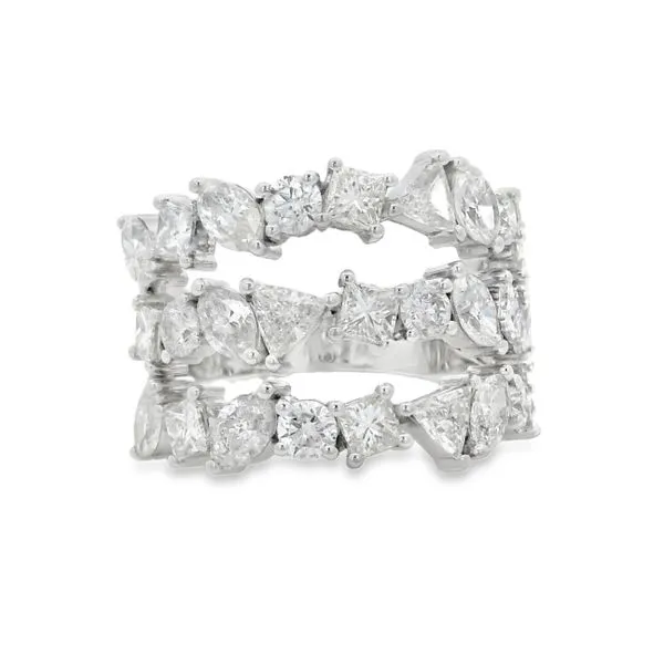 White Gold Luxe Diamond Ring – Cascade Image 2 Mollys Jewelers Brooklyn, NY