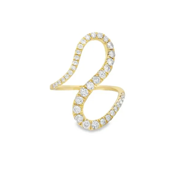 SwirlLine 14K Yellow Gold Diamond Ring – 0.76 CTW Image 2 Mollys Jewelers Brooklyn, NY