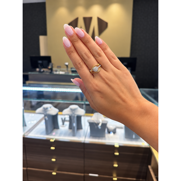 Two-Tone Cushion Cluster Diamond Ring – 0.40 CTW Image 2 Mollys Jewelers Brooklyn, NY