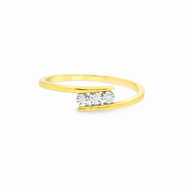 Yellow Gold BypassLite Diamond Ring Mollys Jewelers Brooklyn, NY