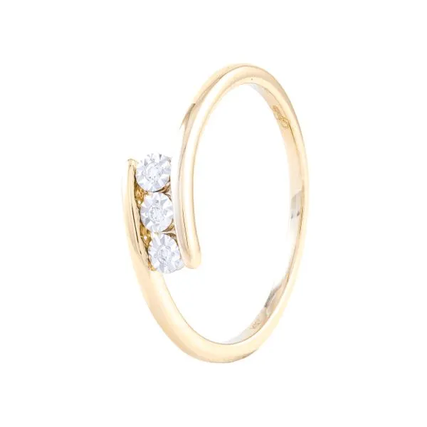 Yellow Gold BypassLite Diamond Ring Mollys Jewelers Brooklyn, NY
