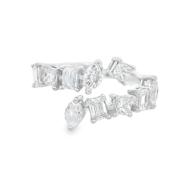 Modern Multi-Shape 14Kt White Gold Diamond Ring – 1.99 Ct Mollys Jewelers Brooklyn, NY