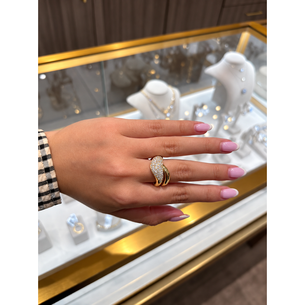Pavé Diamond Crossover Wrap Ring Image 3 Mollys Jewelers Brooklyn, NY