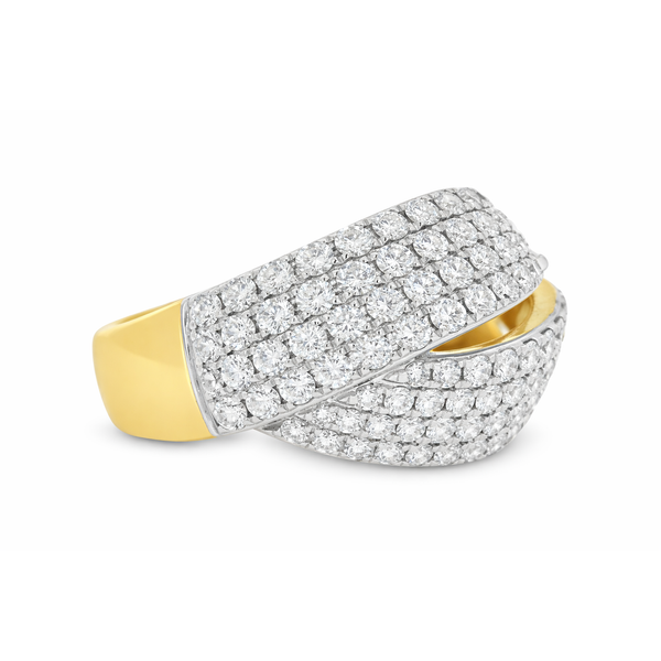 14Kt Yellow Gold Diamond Wrap Ring – 1.9 Ct Crossover Design Image 2 Mollys Jewelers Brooklyn, NY