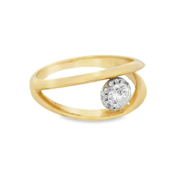 Split Orbit Yellow Gold Diamond Ring – 0.28 ctw Image 2 Mollys Jewelers Brooklyn, NY