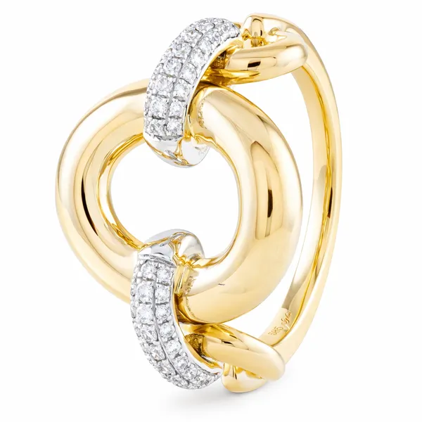 Linked Loop Two-Tone Diamond Ring – 0.23 ctw Mollys Jewelers Brooklyn, NY