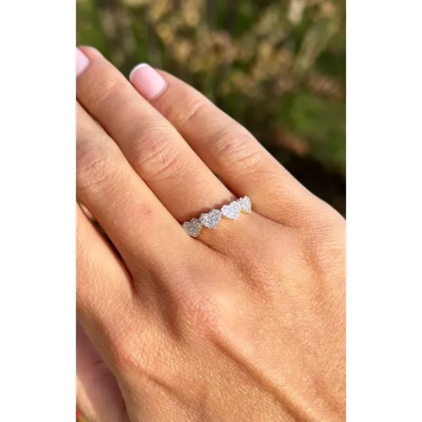 Yellow Gold Heart Diamond Ring – Romantic 0.40ct Band Mollys Jewelers Brooklyn, NY