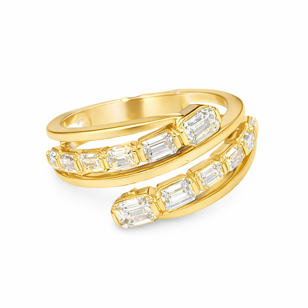 Yellow Gold Diamond Ring – Emerald Cut Elegance 1.20ct Mollys Jewelers Brooklyn, NY