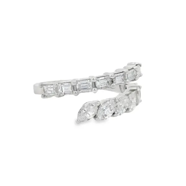 White Gold Diamond Ring – Bypass Elegance Mollys Jewelers Brooklyn, NY