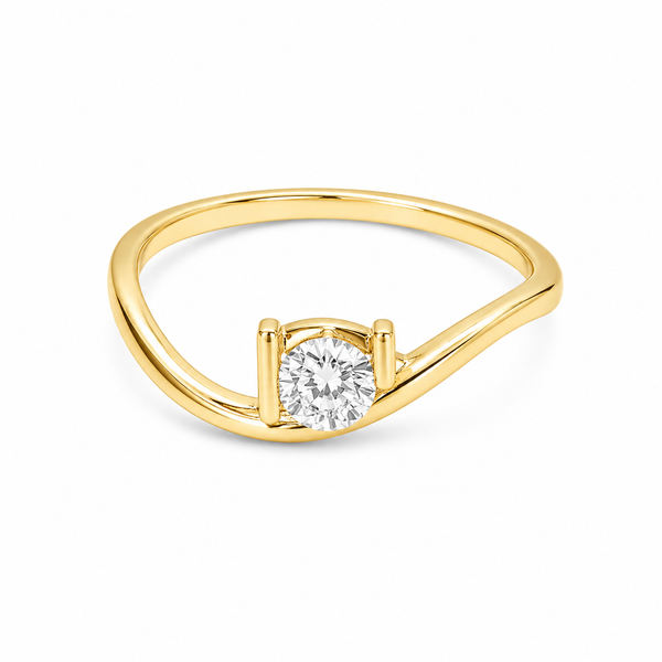 14K Yellow Gold Diamond Pinky Ring – 0.20 CTW Mollys Jewelers Brooklyn, NY