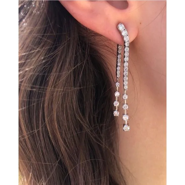 Diamond Earring Image 2 Mollys Jewelers Brooklyn, NY