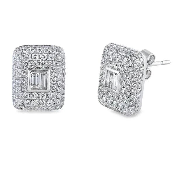 Diamond Earring Image 3 Mollys Jewelers Brooklyn, NY