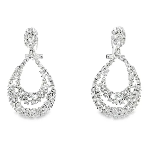 Diamond Chandelier Earrings – White Gold Sparkling Layers Mollys Jewelers Brooklyn, NY