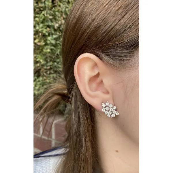 Diamond Earring Image 3 Mollys Jewelers Brooklyn, NY