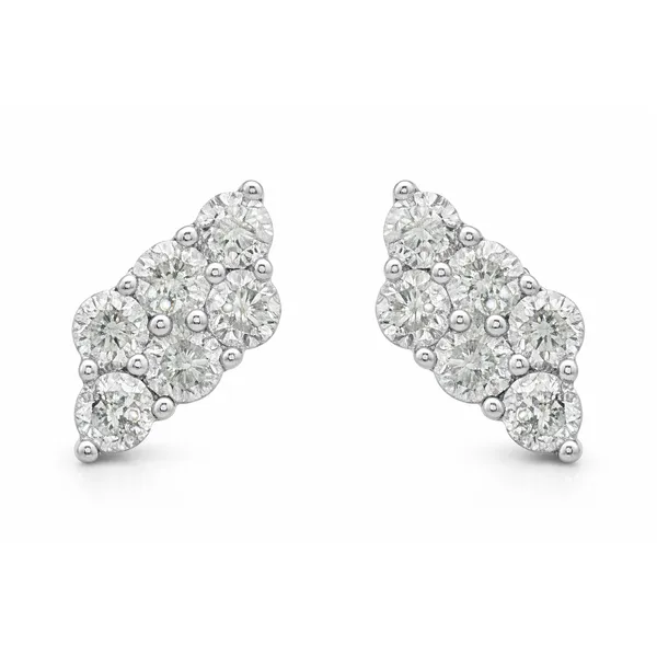 White Gold Diamond Stud Earrings – 1.00ct Mollys Jewelers Brooklyn, NY